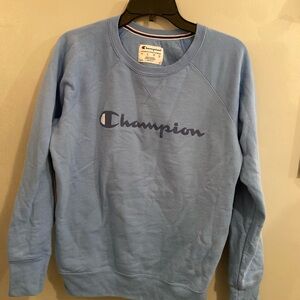 Champion women’s Light Blue Crewneck Sweater